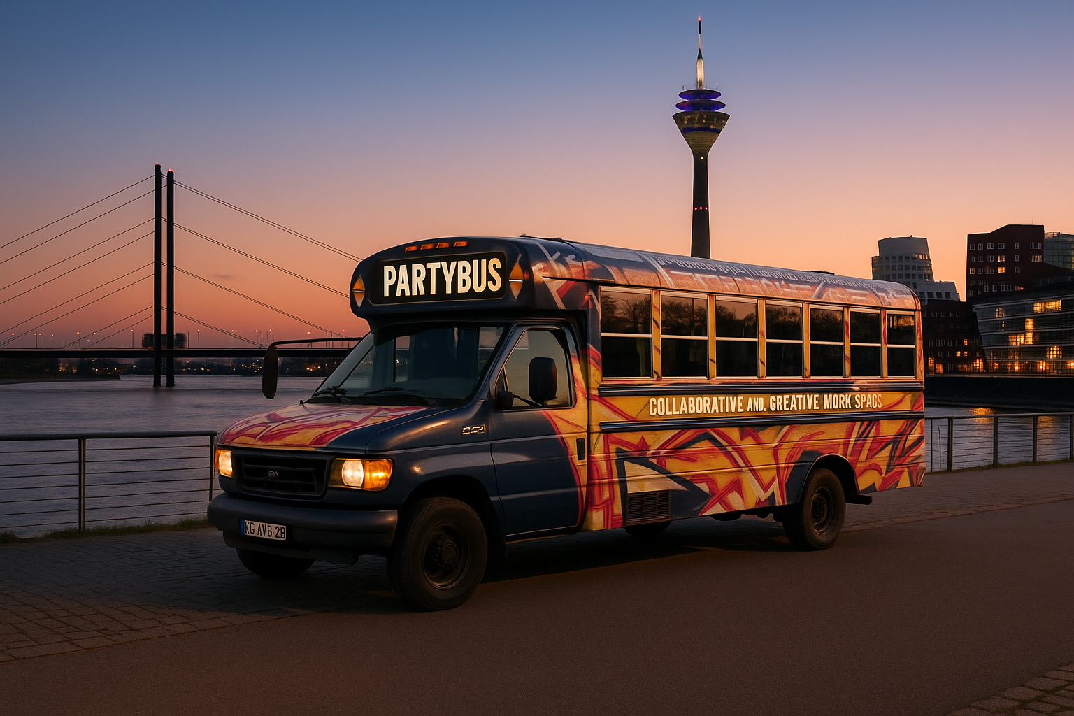 Kleiner Partybus (Graffiti)